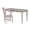 International Concepts Desk with Drawer, Larger Size And Chair 26 in D X 26 H, 30 W X Hardwood, Washed Gray Taupe K09-OF-42-C10 - alternate 3